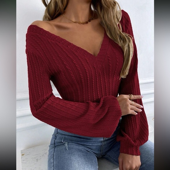 Boho lantern sleeve ribbed top - Picture 12 of 15